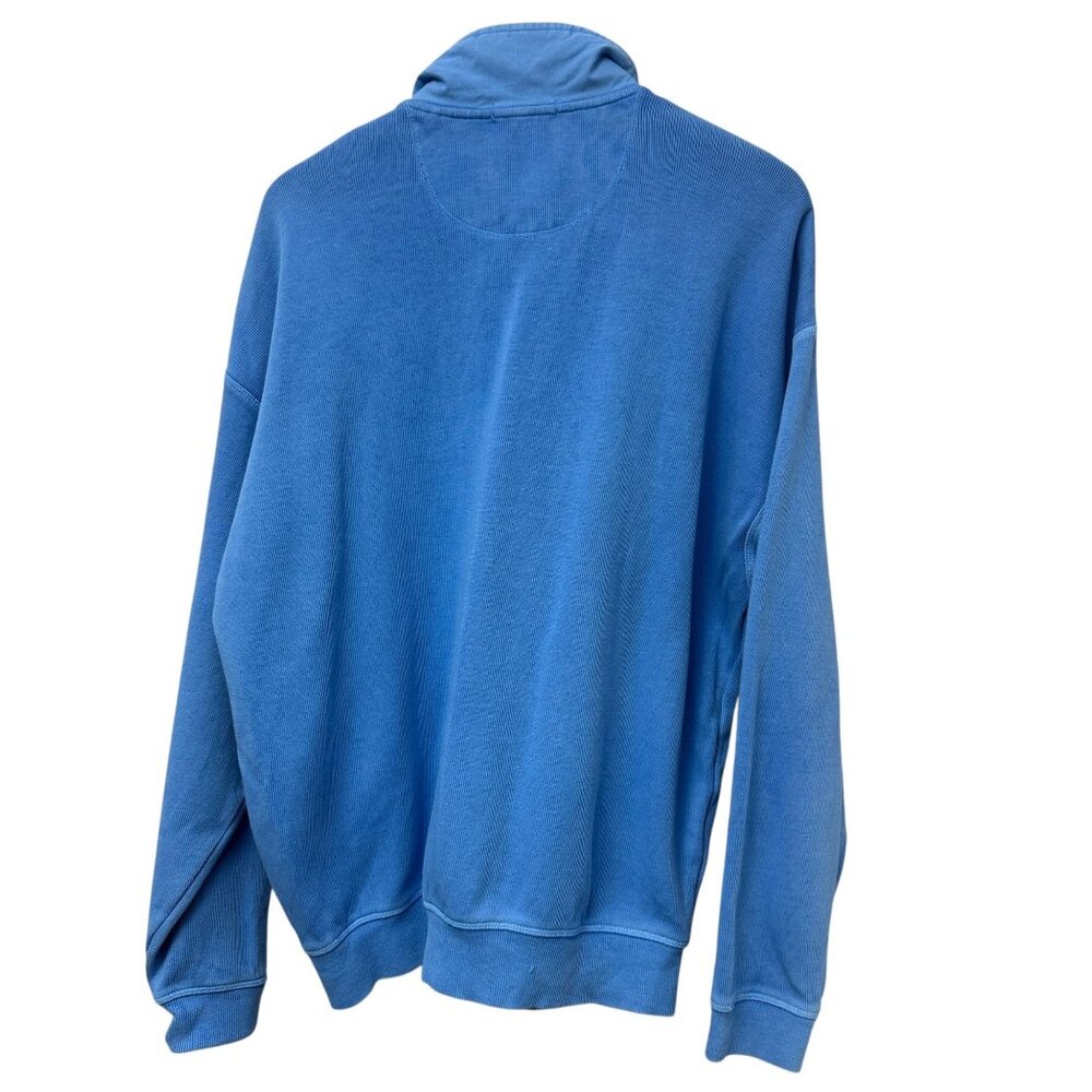 Tommy Bahama Blue 1/4 Zip Pullover Mens Large Sweatshirt Relax Logo Casual Nauti - Picture 3 of 12